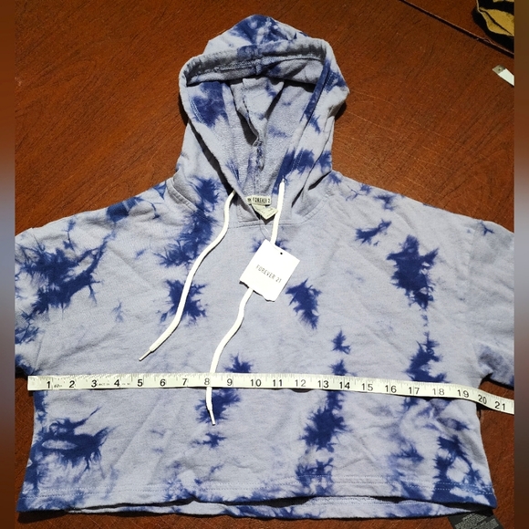 Forever 21 Crop top hoodie sweatshirt - Picture 4 of 6
